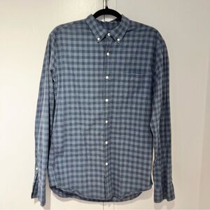 J. Crew Men's Blue Plaid Button Down Shirt